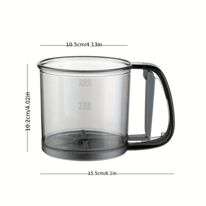 Semi-Automatic Flour Sifter with Hand Press Design Transparent Flour Sieve, Non-Stick Baking Tool for Effortless Kitchen