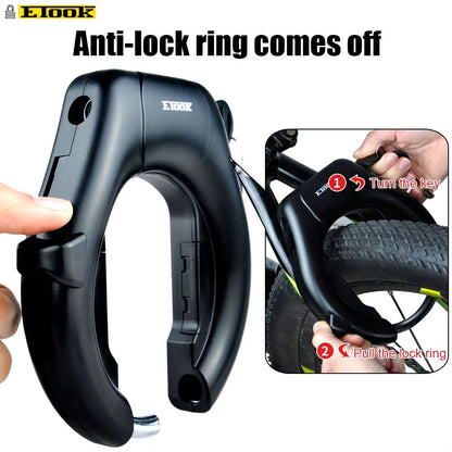 ETOOK Heavy-Duty Bike Lock – Anti-Theft Hardened Steel Horseshoe Lock for Road and Mountain Bicycles