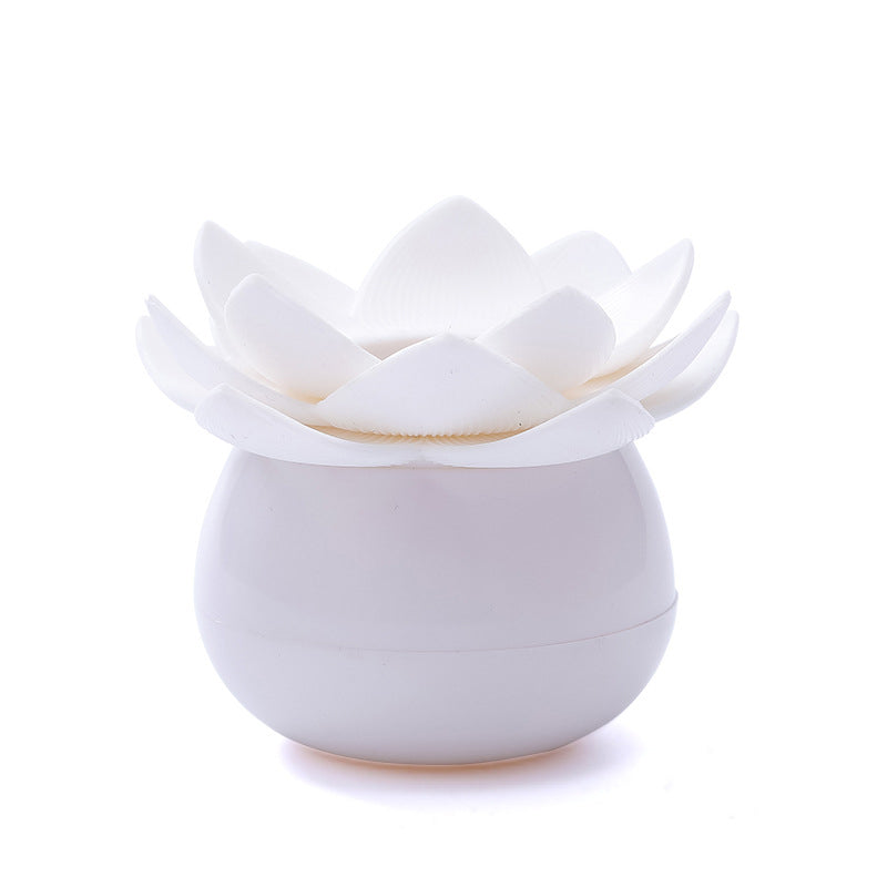 Lotus Shape Qtip Holder Cotton Swab Storage Box With Lid Multipurpose Toothpick Holder Bathroom Org 11