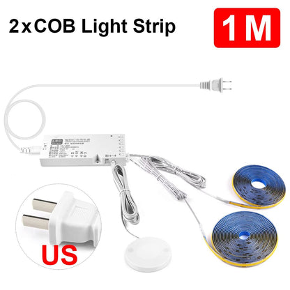 Smart COB LED Strip Light With Touch Sensor  320 LEDsm Dimmable Wood Penetrable Lighting For Kitche 9