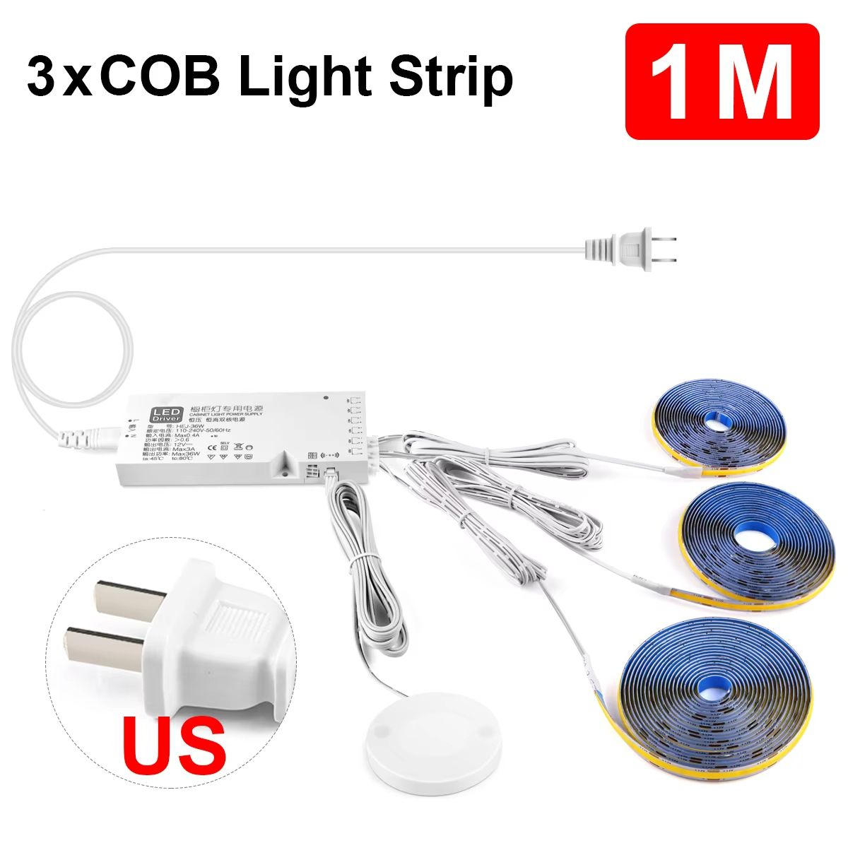 Smart COB LED Strip Light With Touch Sensor  320 LEDsm Dimmable Wood Penetrable Lighting For Kitche 11