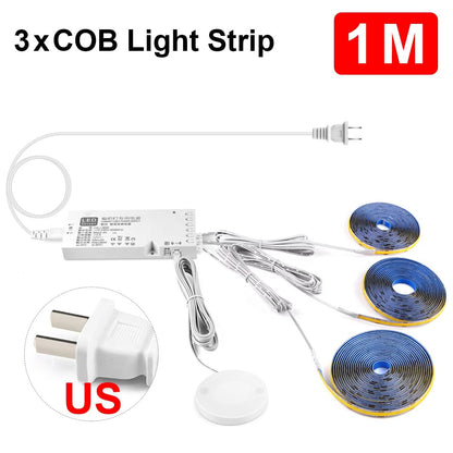Smart COB LED Strip Light With Touch Sensor  320 LEDsm Dimmable Wood Penetrable Lighting For Kitche 11