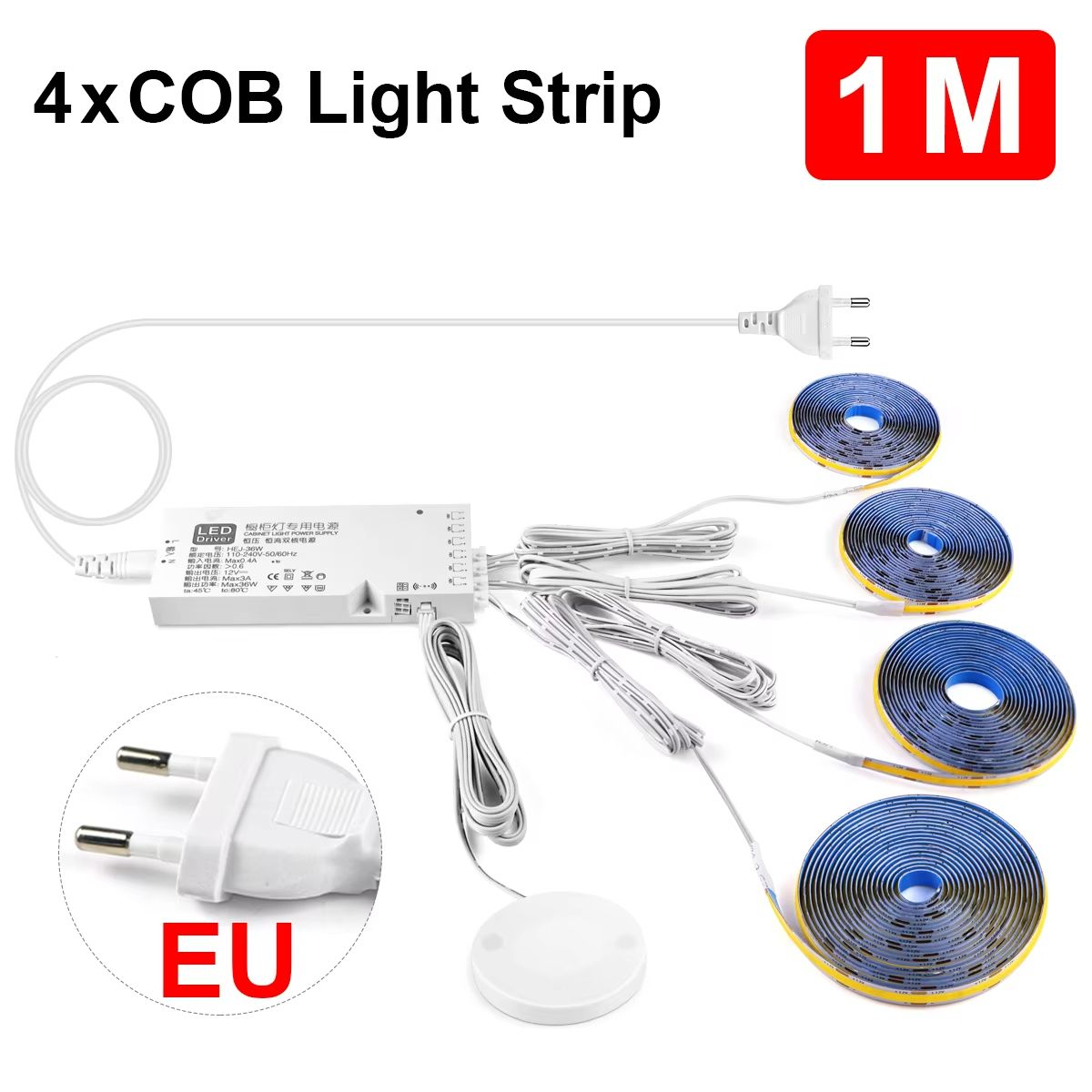 Smart COB LED Strip Light With Touch Sensor  320 LEDsm Dimmable Wood Penetrable Lighting For Kitche 12