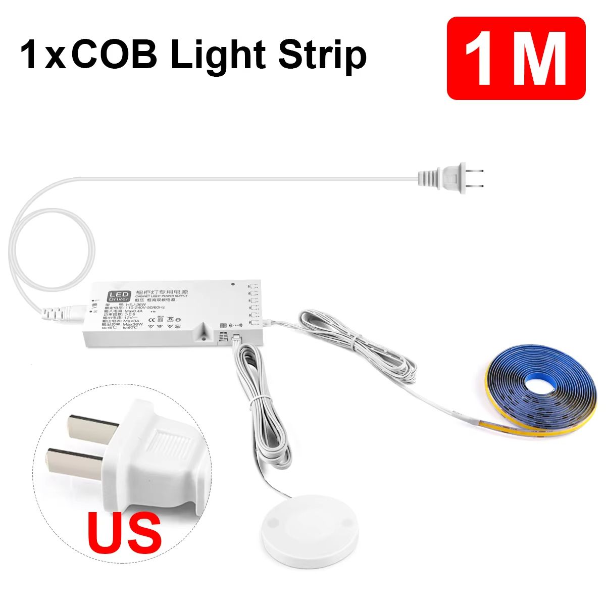 Smart COB LED Strip Light With Touch Sensor  320 LEDsm Dimmable Wood Penetrable Lighting For Kitche 6