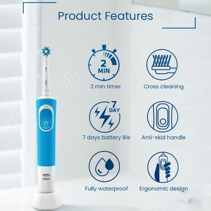 Rechargeable Electric Toothbrush With Timer And Waterproof Design For Deep Cleaning 2