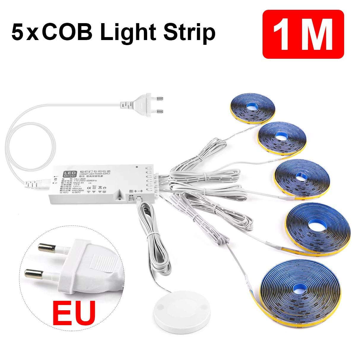 Smart COB LED Strip Light With Touch Sensor  320 LEDsm Dimmable Wood Penetrable Lighting For Kitche 14