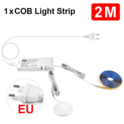 Smart COB LED Strip Light With Touch Sensor  320 LEDsm Dimmable Wood Penetrable Lighting For Kitche 16