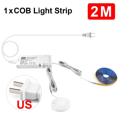 Smart COB LED Strip Light With Touch Sensor  320 LEDsm Dimmable Wood Penetrable Lighting For Kitche 17
