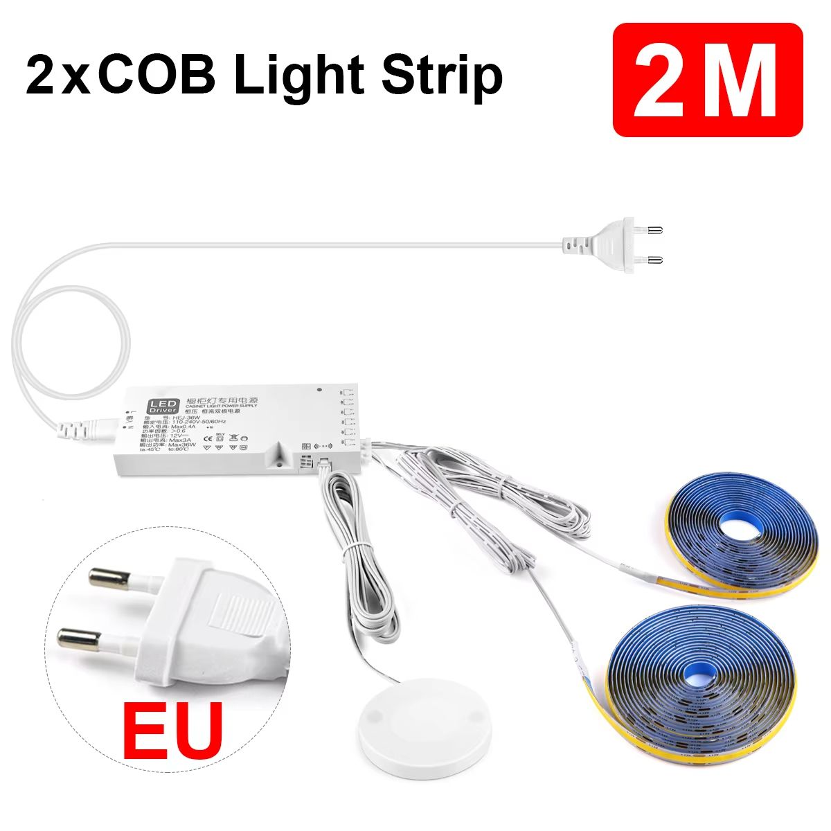 Smart COB LED Strip Light With Touch Sensor  320 LEDsm Dimmable Wood Penetrable Lighting For Kitche 18