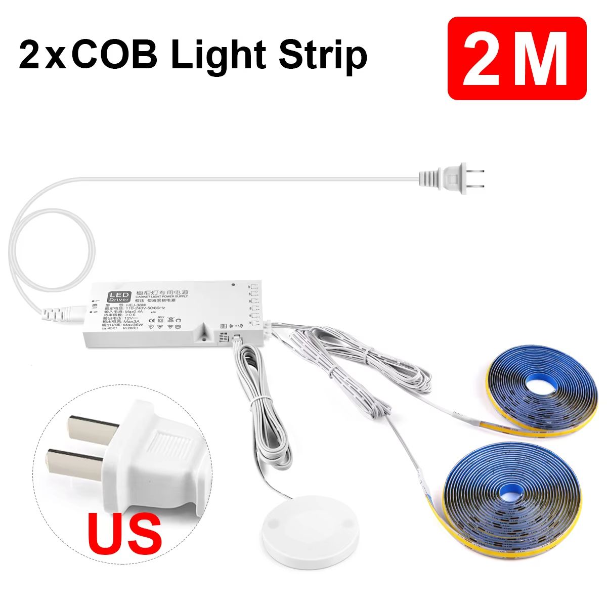 Smart COB LED Strip Light With Touch Sensor  320 LEDsm Dimmable Wood Penetrable Lighting For Kitche 19