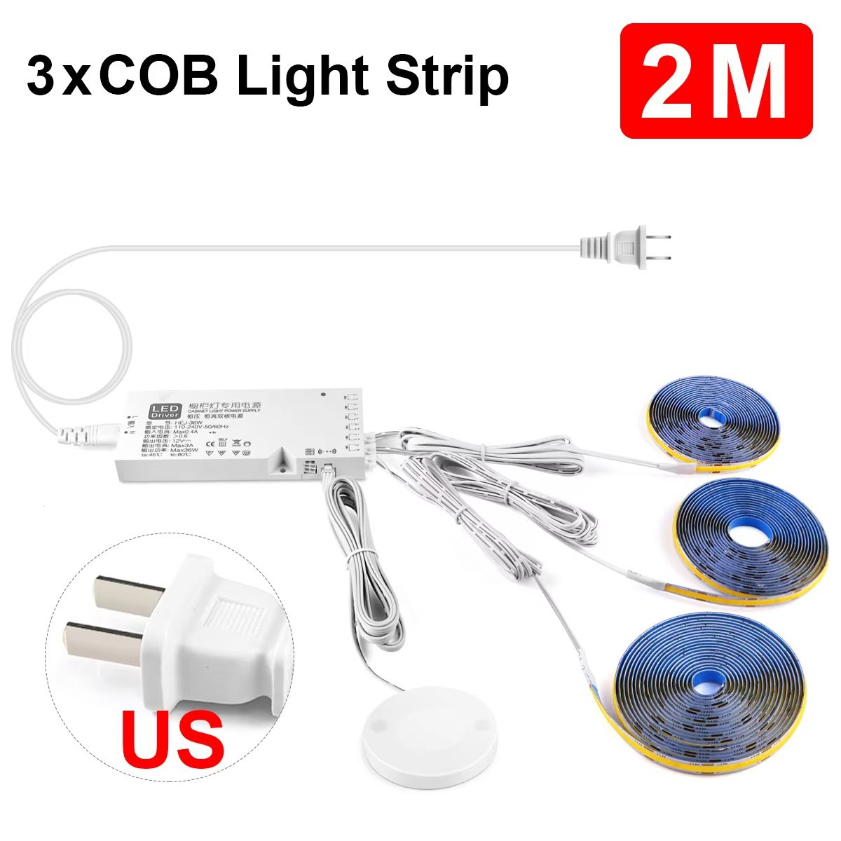 Smart COB LED Strip Light With Touch Sensor  320 LEDsm Dimmable Wood Penetrable Lighting For Kitche 21