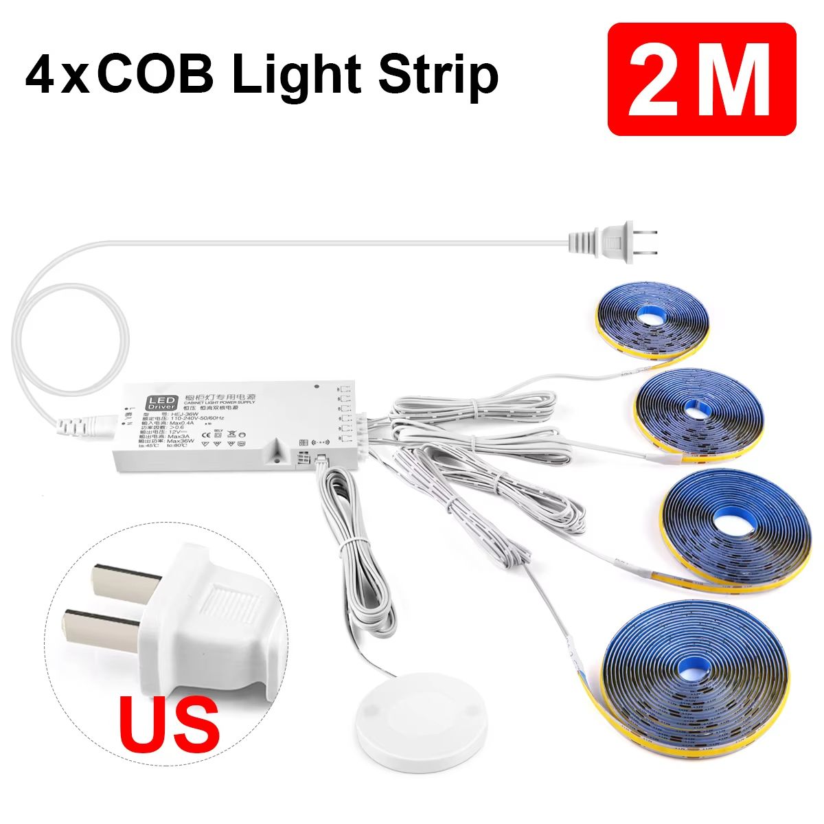 Smart COB LED Strip Light With Touch Sensor  320 LEDsm Dimmable Wood Penetrable Lighting For Kitche 23