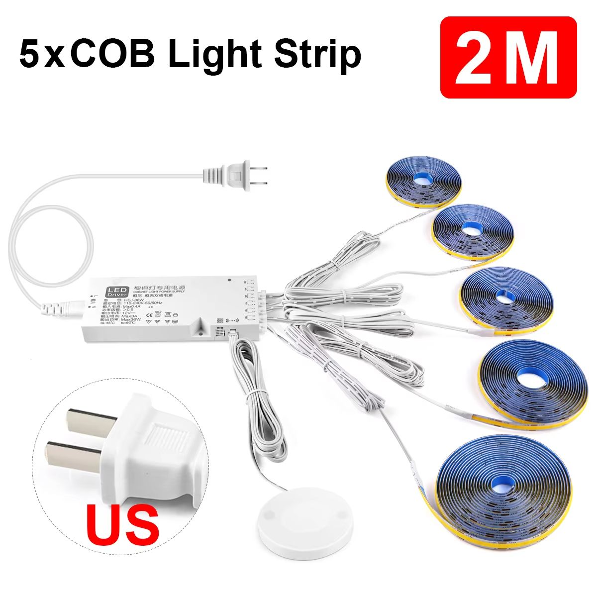 Smart COB LED Strip Light With Touch Sensor  320 LEDsm Dimmable Wood Penetrable Lighting For Kitche 25