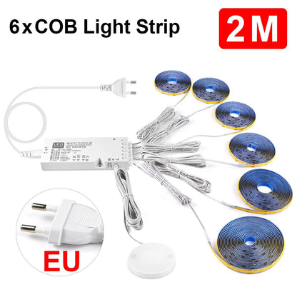 Smart COB LED Strip Light With Touch Sensor  320 LEDsm Dimmable Wood Penetrable Lighting For Kitche 27