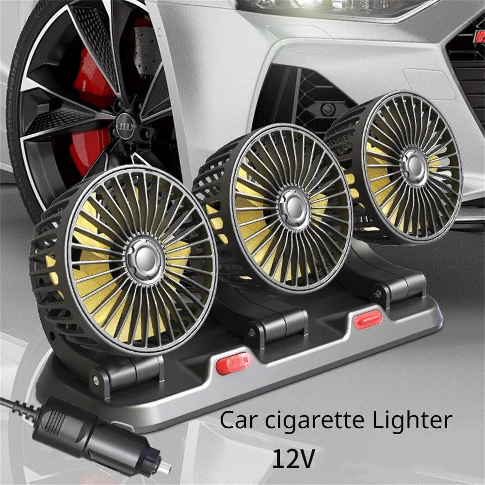 Adjustable Head Car Fan USB Automotive Electric Fan Silent Dual Speed Air Fan For Office Home  Vehi 7