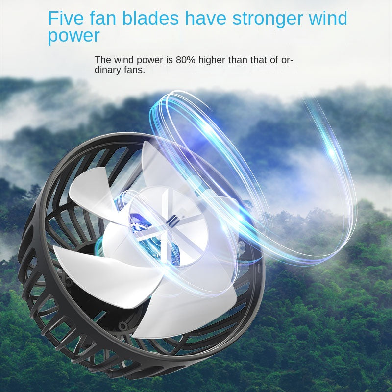 Dual Head Car Fan Speed Car Seat Back Cooling Fan USB Rechargeable Rotatable Neck Cooler for Summer Driving Comfort