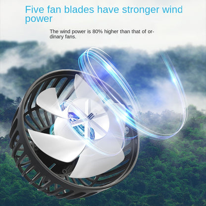 Dual Head Car Fan Speed Car Seat Back Cooling Fan USB Rechargeable Rotatable Neck Cooler for Summer Driving Comfort