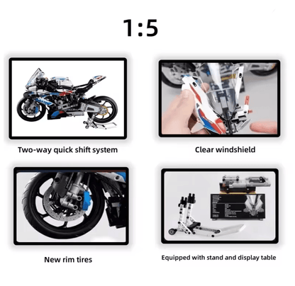 MotoBuild Simulation Motorcycle Building Blocks Model 3