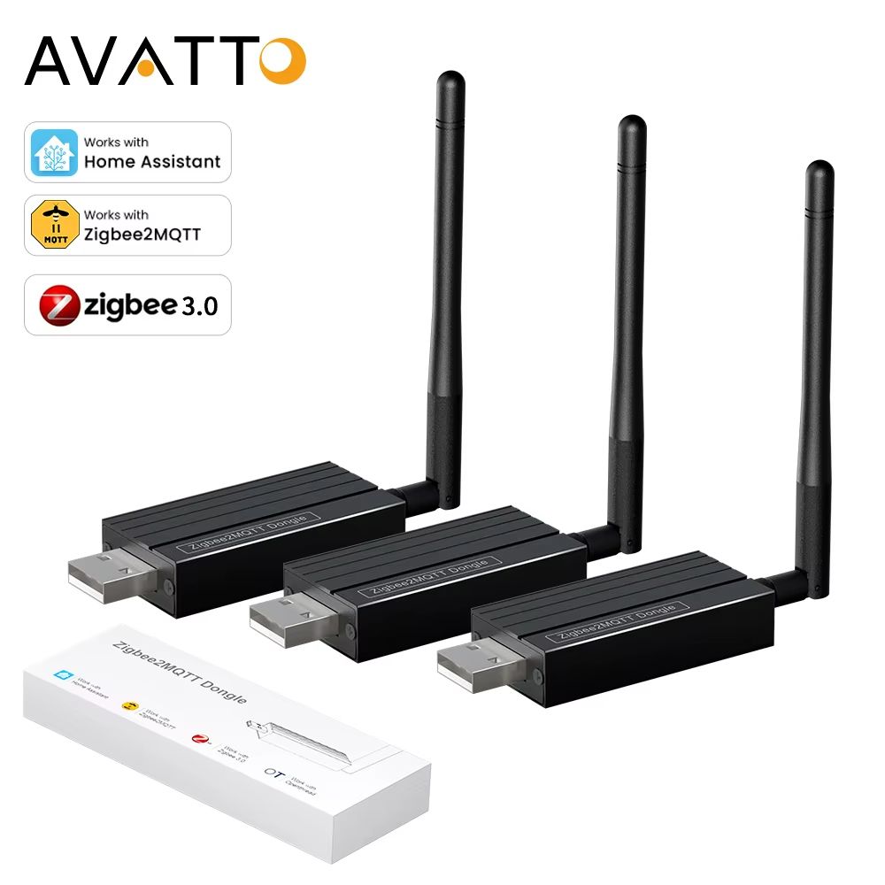 AVATTO Zigbee 3.0 USB Dongle Plus – Universal Wireless Gateway Hub for Home Assistant, Zigbee2MQTT & Smart Home Integrat