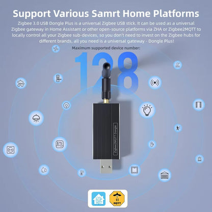 AVATTO Zigbee 30 USB Dongle Plus  Universal Wireless Gateway Hub For Home Assistant Zigbee2MQTT  Sm 2