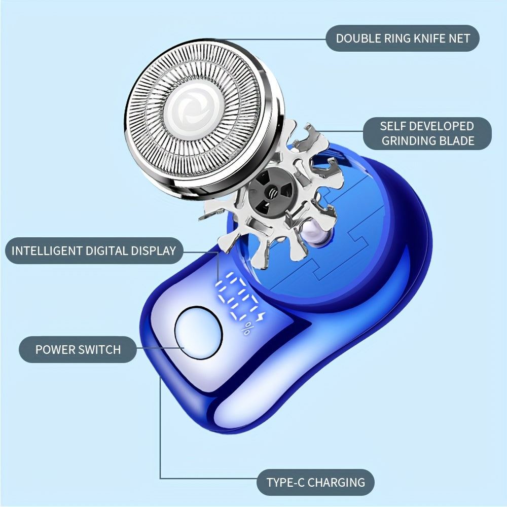 Mens Capsule Electric Shaver, Ultimate Mini Portable Shaver for Travel & Smart Grooming On-The-Go
