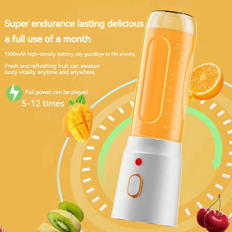 Rechargeable Portable Wireless Blender Electric Juicer 10 Blade Ice Crushing Fruit Mixer Powered Ba 2