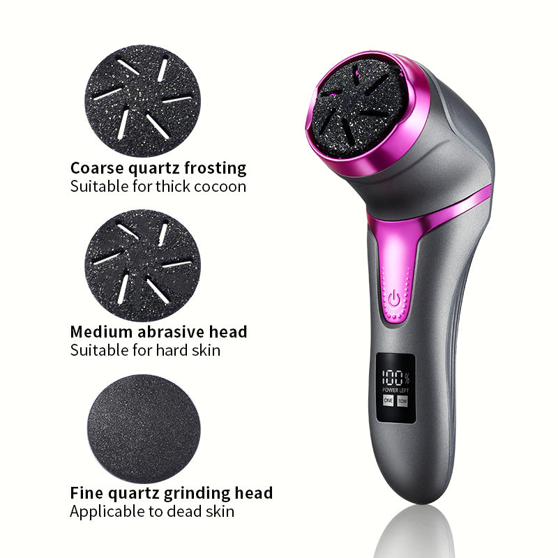 Professional 2Speed Electric Foot Grinder With Chip Vacuum Cleaner  LED Foot File 10Piece Pedicure  3