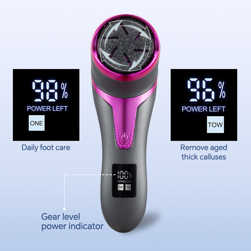 Professional 2Speed Electric Foot Grinder With Chip Vacuum Cleaner  LED Foot File 10Piece Pedicure  1