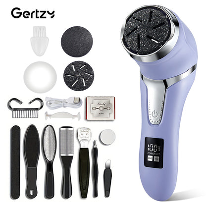Professional 2Speed Electric Foot Grinder With Chip Vacuum Cleaner  LED Foot File 10Piece Pedicure  7