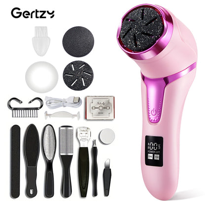 Professional 2Speed Electric Foot Grinder With Chip Vacuum Cleaner  LED Foot File 10Piece Pedicure  8