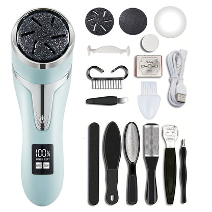 Professional 2Speed Electric Foot Grinder With Chip Vacuum Cleaner  LED Foot File 10Piece Pedicure  9