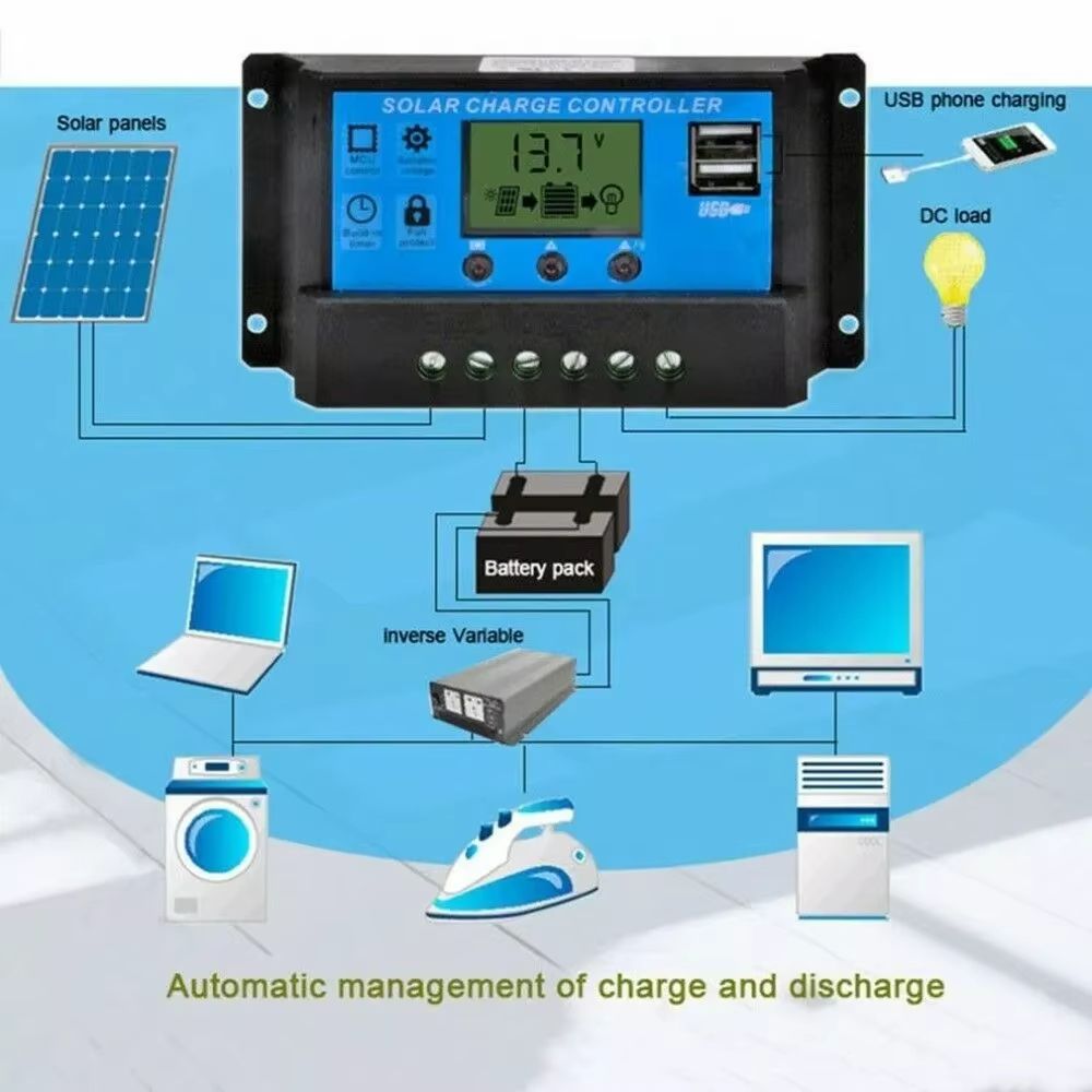 6000W Solar Inverter And Panel Kit  12V Battery Charger With 100A Controller For Home RV And OffGri 5