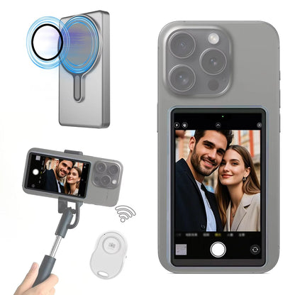 Magnetic Phone Selfie Monitor – Rear Camera Screen for iPhone & Android Vlogging, Live Streaming, and Photography