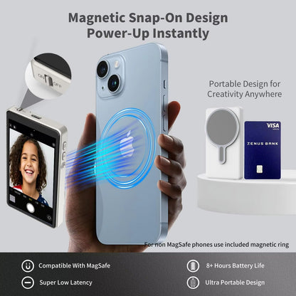 Magnetic Phone Selfie Monitor  Rear Camera Screen For IPhone  Android Vlogging Live Streaming And P 1