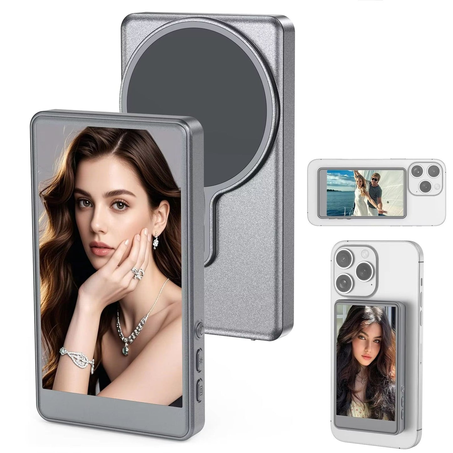 Magnetic Phone Selfie Monitor  Rear Camera Screen For IPhone  Android Vlogging Live Streaming And P 6