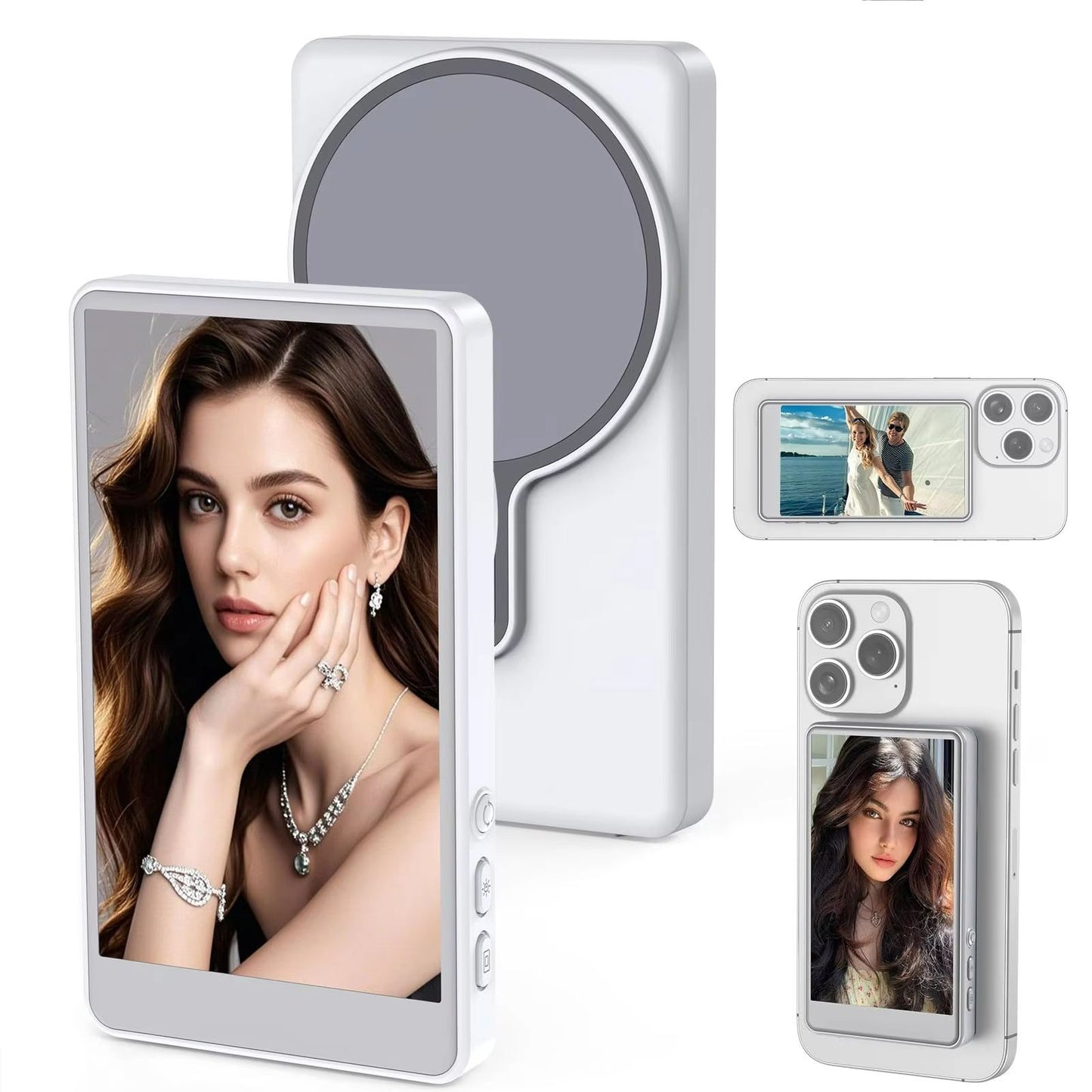 Magnetic Phone Selfie Monitor  Rear Camera Screen For IPhone  Android Vlogging Live Streaming And P 7