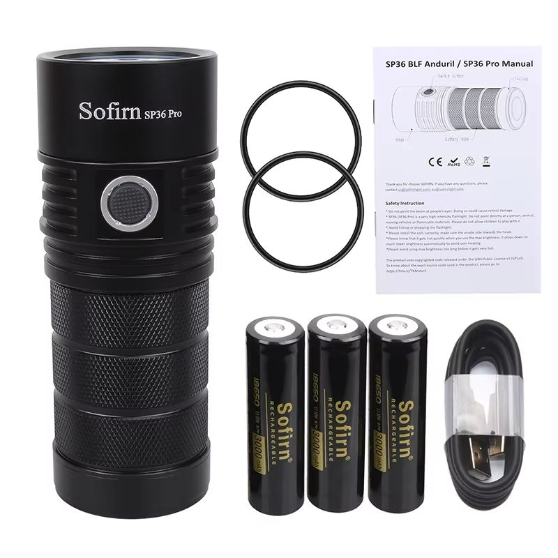 Sofirn SP36 Pro Powerful LED Flashlight  8000 Lumens USBC Rechargeable Torch With 4xSST40 LEDs 6