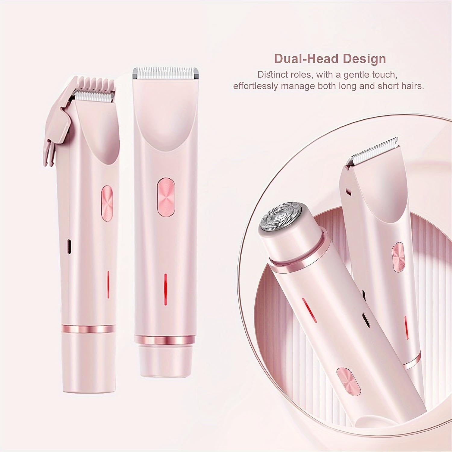 The Ideal 2-in-1 Dual Head Women's Electric Shaver, Precision Electric Hair Clipper