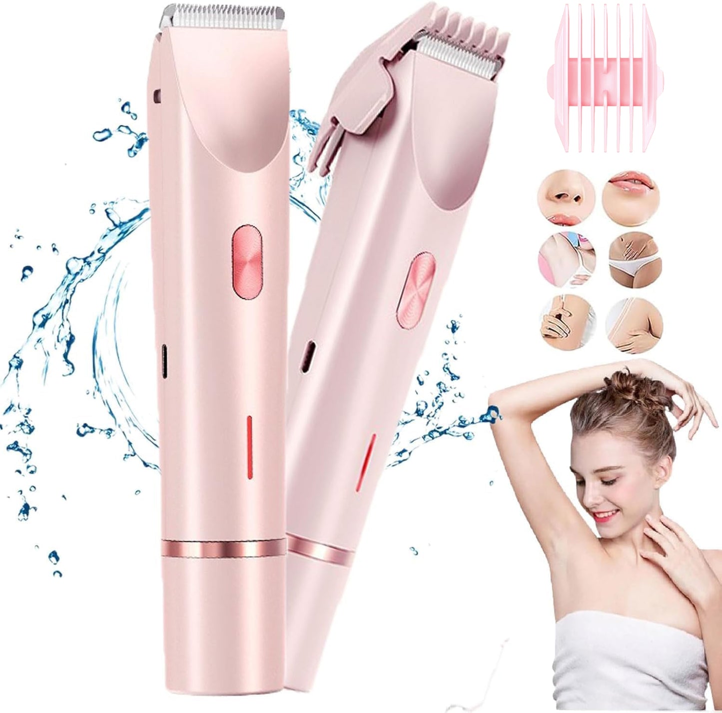 The Ideal 2-in-1 Dual Head Women's Electric Shaver, Precision Electric Hair Clipper