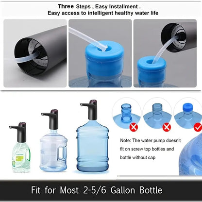 Portable 5-Gallon Water Dispenser with USB Charging, Automatic Electric Pump for Home, Office, Outdoor Use