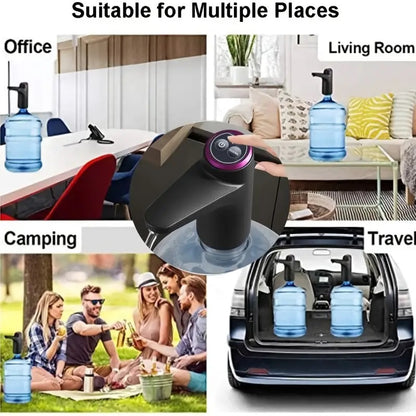 Portable 5-Gallon Water Dispenser with USB Charging, Automatic Electric Pump for Home, Office, Outdoor Use