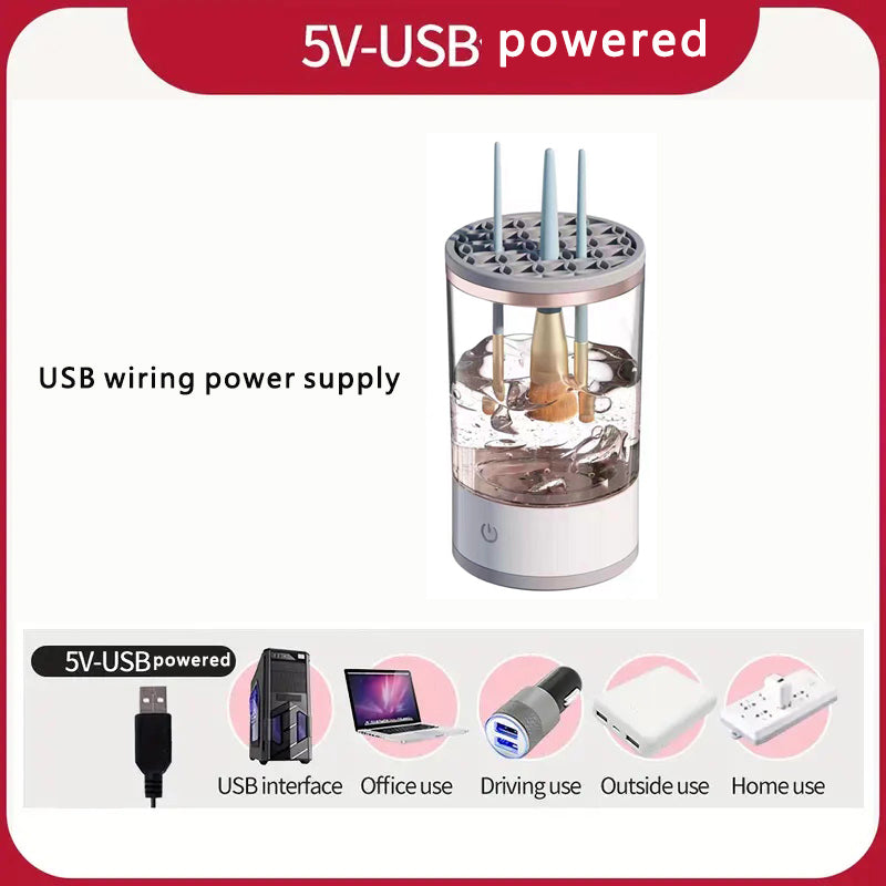 USB Plug Portable Electric Makeup Brush Cleaner, Quick Rubber Machine for Fast, Deep Cleaning