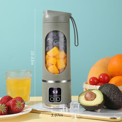 LED Display Mixer, 450ml USB Rechargeable Portable Milkshake & Smoothie Maker with 12-Piece Juicer Set