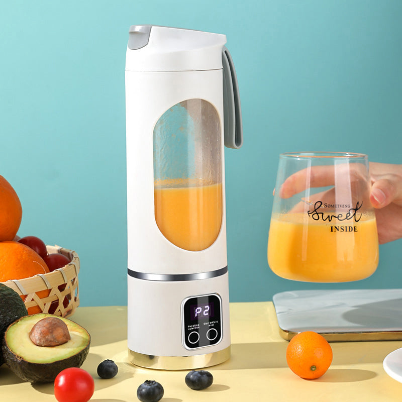LED Display Mixer, 450ml USB Rechargeable Portable Milkshake & Smoothie Maker with 12-Piece Juicer Set