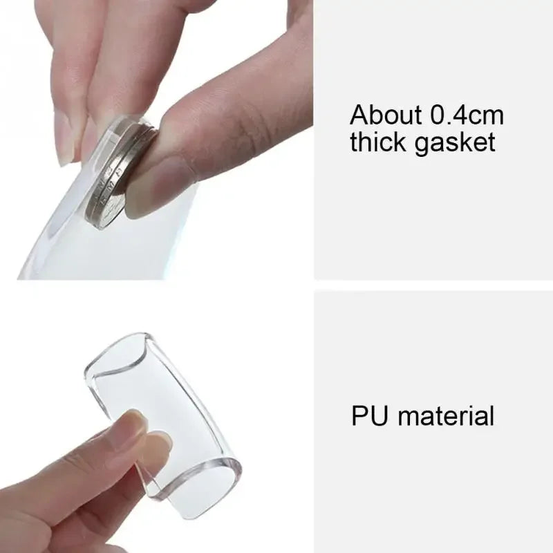 4pcs Anti Vibration Non-Slip Mat Silicone Pad, Multifunctional Transparent Pads for Washing Machine, Home, Bathroom Use