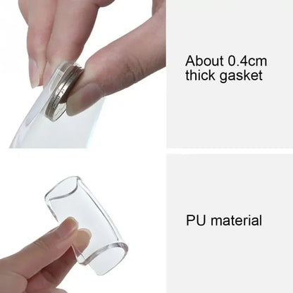 4pcs Anti Vibration Non-Slip Mat Silicone Pad, Multifunctional Transparent Pads for Washing Machine, Home, Bathroom Use