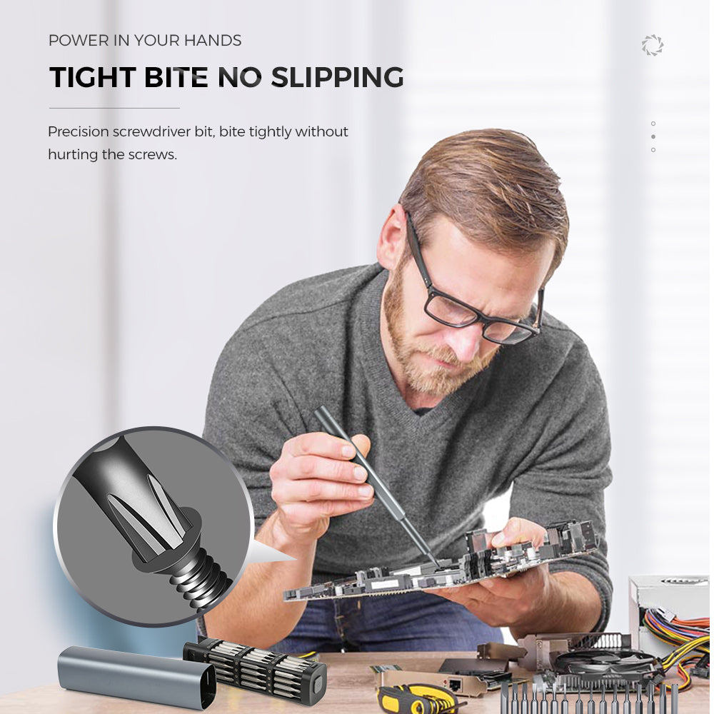 Portable Manual Hand Tool Kit Precision Screwdriver Set 46 In 1 Wireless Cordless Magnetic Small Bi 4
