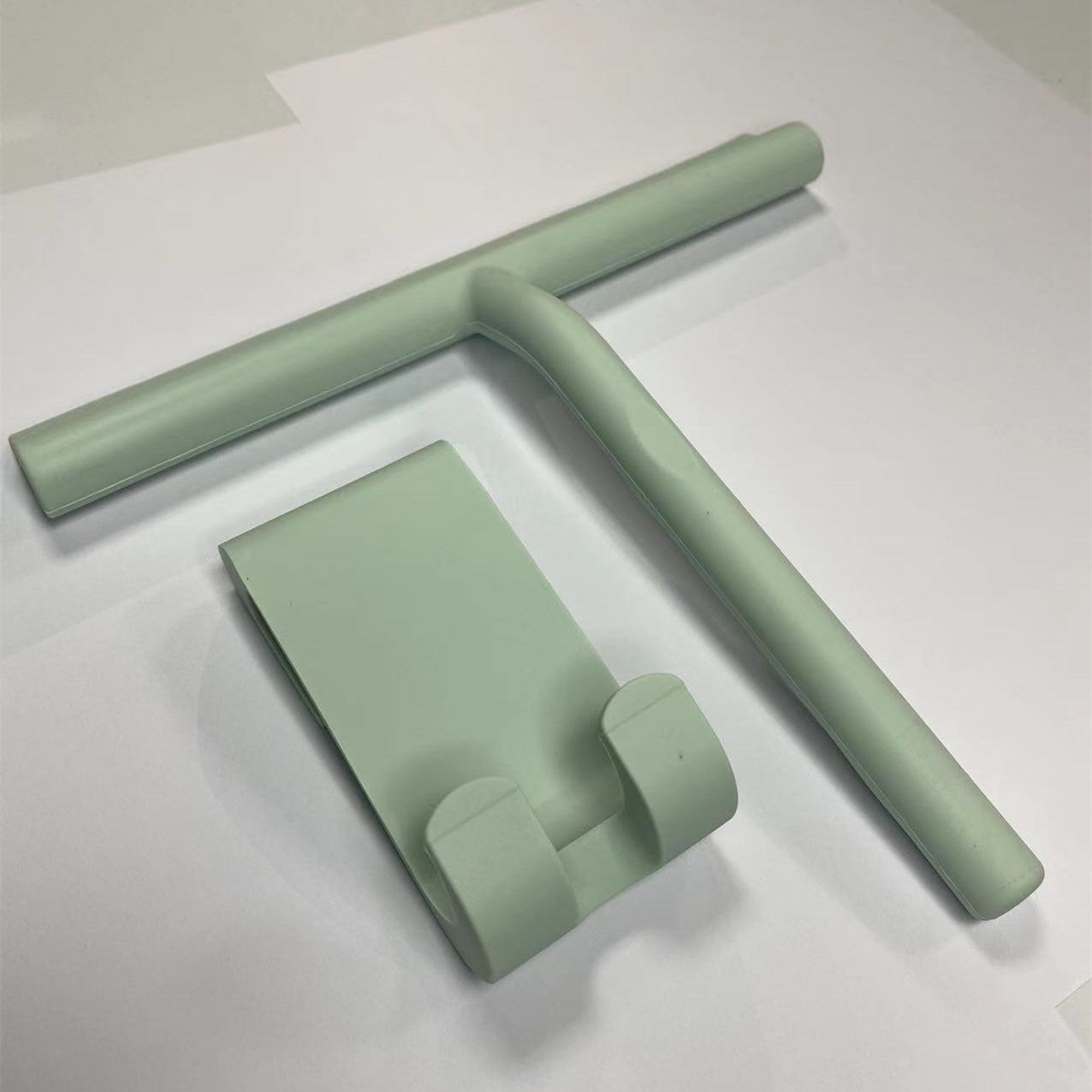 3-in-1 Shower Squeegee, Glass Cleaner Scraper, Wall Hanging Mirror Wiper with Handle for Window, Floor, and Household