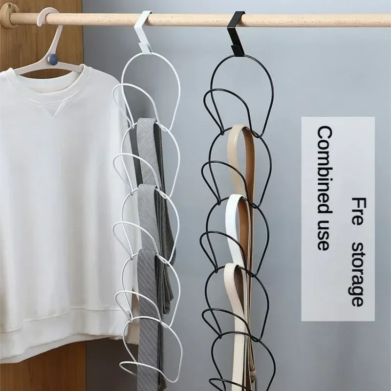 5-Hook Storage Rack Organizer, Space-Saving Hat, Scarf, Bag Hanger for Closet, Bedroom, or Door