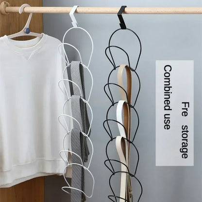 5-Hook Storage Rack Organizer, Space-Saving Hat, Scarf, Bag Hanger for Closet, Bedroom, or Door